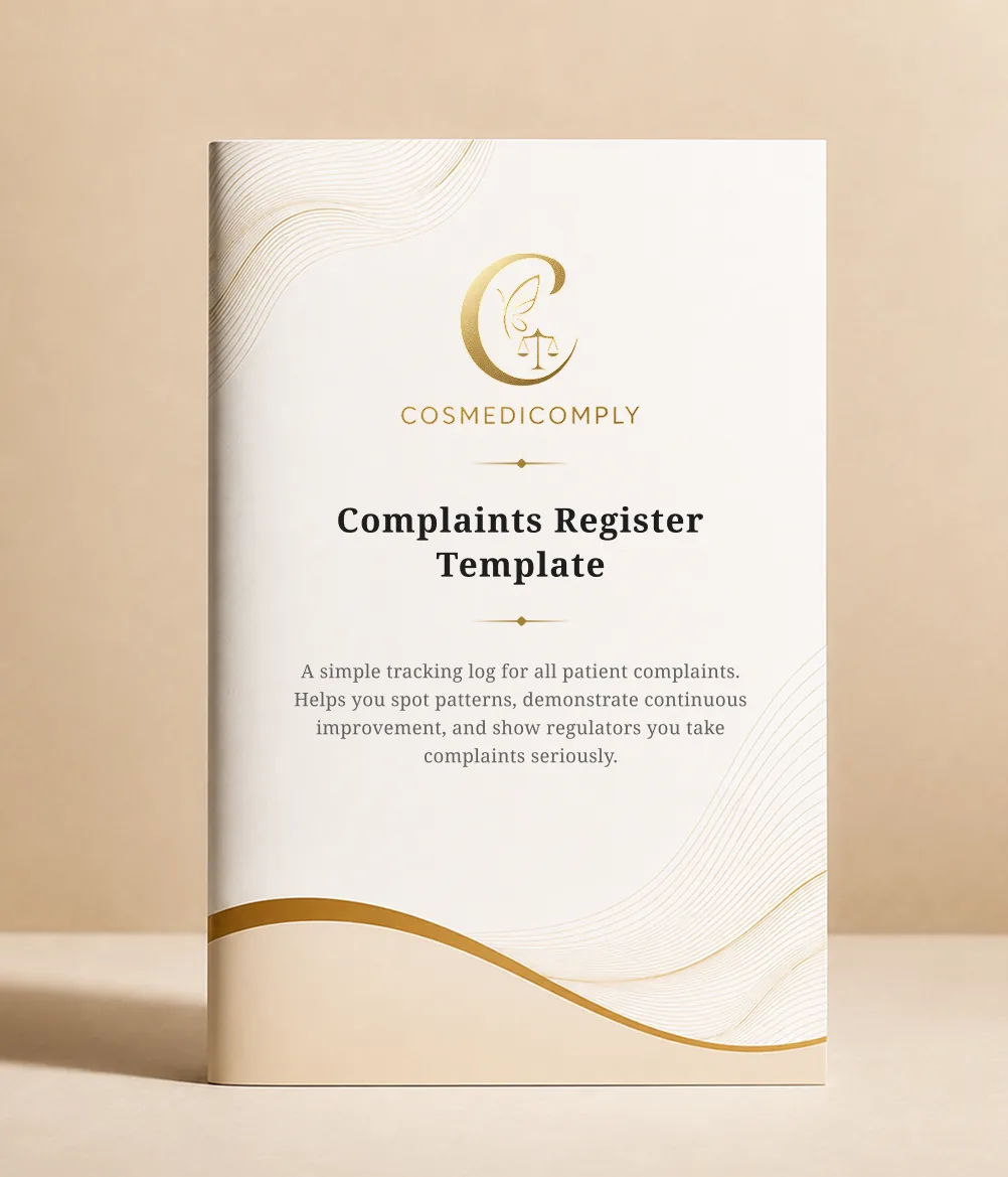 Complaints Register Template